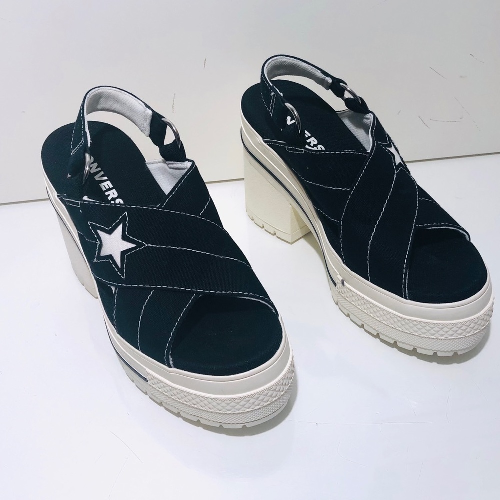 Converse One Star BoardwalkStrut Sandal Heel Black - Picture 5 of 8